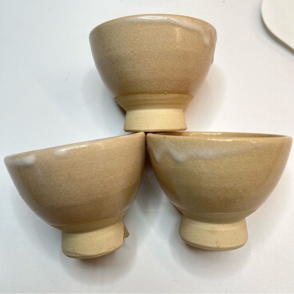 Vintage Hagi Ware Japanese Teapot and 3 Cups Handmade and Signed Studio Art - Picture 4 of 16